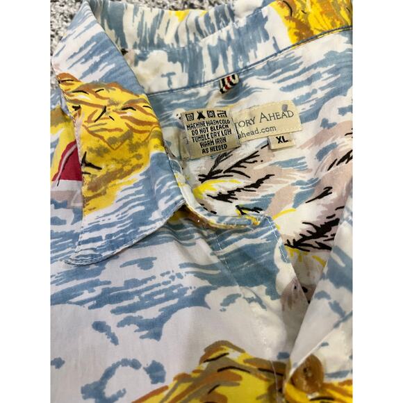 The Territory Ahead Men’s Retro Hawaiian Camp Shirt XL, Cotton‎ Island Sailboats - Picture 4 of 14